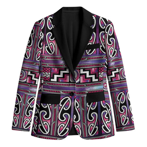 Maori Matariki Blazer Pink Galaxy Aesthetic Koru Art
