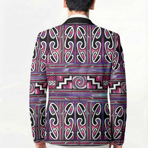 Maori Matariki Blazer Pink Galaxy Aesthetic Koru Art