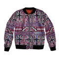 Maori Matariki Bomber Jacket Pink Galaxy Aesthetic Koru Art