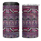 Maori Matariki 4 in 1 Can Cooler Tumbler Pink Galaxy Aesthetic Koru Art