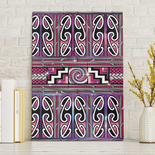 Maori Matariki Canvas Wall Art Pink Galaxy Aesthetic Koru Art