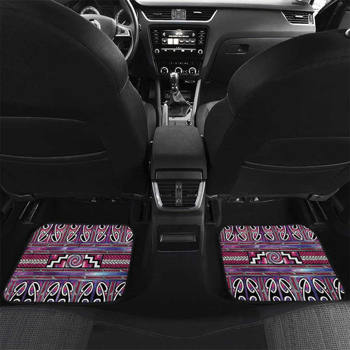Maori Matariki Car Mats Pink Galaxy Aesthetic Koru Art