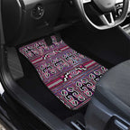 Maori Matariki Car Mats Pink Galaxy Aesthetic Koru Art