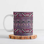 Maori Matariki Ceramic Mug Pink Galaxy Aesthetic Koru Art