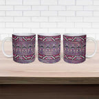 Maori Matariki Ceramic Mug Pink Galaxy Aesthetic Koru Art