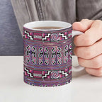 Maori Matariki Ceramic Mug Pink Galaxy Aesthetic Koru Art