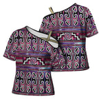 Maori Matariki Cross Shoulder Shirt Pink Galaxy Aesthetic Koru Art