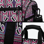 Maori Matariki Duffle Bag Pink Galaxy Aesthetic Koru Art
