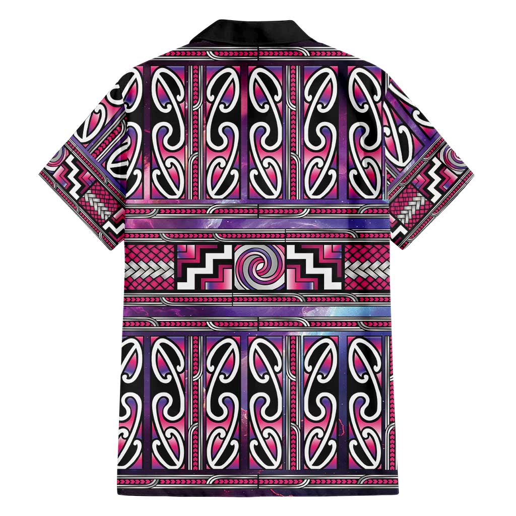 Maori Matariki Family Matching Mermaid Dress and Hawaiian Shirt Pink Galaxy Aesthetic Koru Art