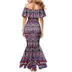 Maori Matariki Family Matching Mermaid Dress and Hawaiian Shirt Pink Galaxy Aesthetic Koru Art