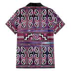 Maori Matariki Family Matching Puletasi and Hawaiian Shirt Pink Galaxy Aesthetic Koru Art