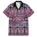 Maori Matariki Family Matching Summer Maxi Dress and Hawaiian Shirt Pink Galaxy Aesthetic Koru Art