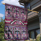 Maori Matariki Garden Flag Pink Galaxy Aesthetic Koru Art