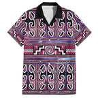 Maori Matariki Hawaiian Shirt Pink Galaxy Aesthetic Koru Art