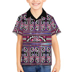 Maori Matariki Hawaiian Shirt Pink Galaxy Aesthetic Koru Art