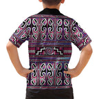 Maori Matariki Hawaiian Shirt Pink Galaxy Aesthetic Koru Art