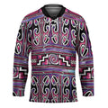 Maori Matariki Hockey Jersey Pink Galaxy Aesthetic Koru Art