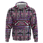 Maori Matariki Hoodie Pink Galaxy Aesthetic Koru Art