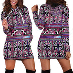 Maori Matariki Hoodie Dress Pink Galaxy Aesthetic Koru Art