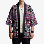 Maori Matariki Kimono Pink Galaxy Aesthetic Koru Art