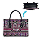 Maori Matariki Leather Bag Pink Galaxy Aesthetic Koru Art