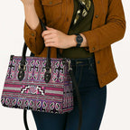 Maori Matariki Leather Bag Pink Galaxy Aesthetic Koru Art