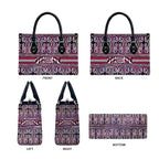 Maori Matariki Leather Bag Pink Galaxy Aesthetic Koru Art
