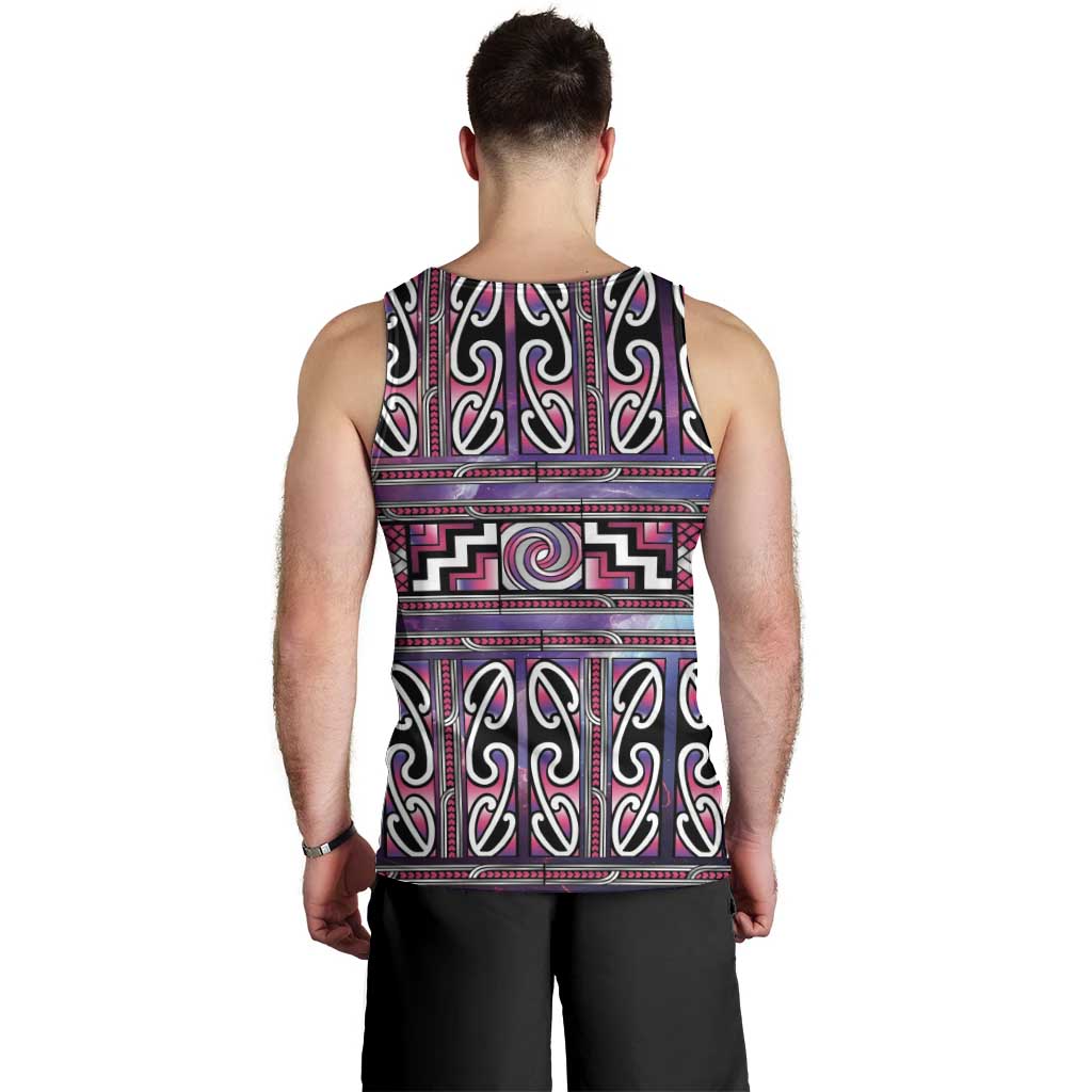 Maori Matariki Men Tank Top Pink Galaxy Aesthetic Koru Art