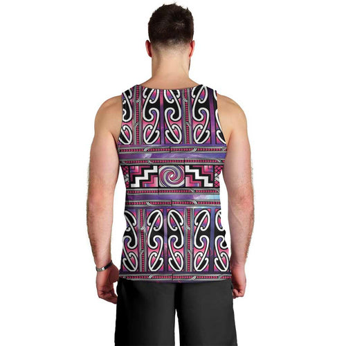 Maori Matariki Men Tank Top Pink Galaxy Aesthetic Koru Art