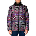 Maori Matariki Padded Jacket Pink Galaxy Aesthetic Koru Art