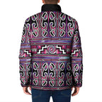 Maori Matariki Padded Jacket Pink Galaxy Aesthetic Koru Art