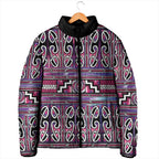 Maori Matariki Padded Jacket Pink Galaxy Aesthetic Koru Art