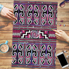 Maori Matariki Puzzle Pink Galaxy Aesthetic Koru Art