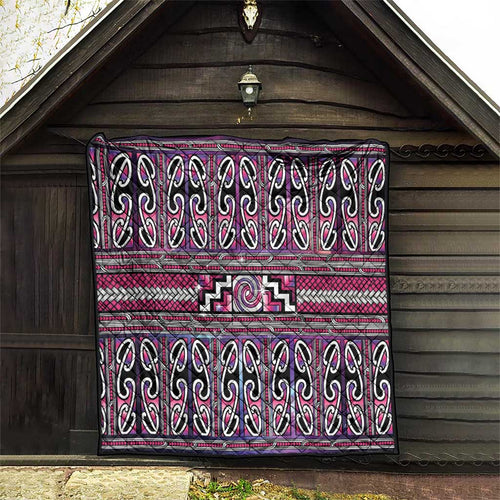 Maori Matariki Quilt Pink Galaxy Aesthetic Koru Art
