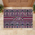 Maori Matariki Rubber Doormat Pink Galaxy Aesthetic Koru Art