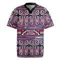 Maori Matariki Rugby Jersey Pink Galaxy Aesthetic Koru Art