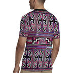 Maori Matariki Rugby Jersey Pink Galaxy Aesthetic Koru Art
