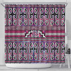 Maori Matariki Shower Curtain Pink Galaxy Aesthetic Koru Art