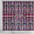 Maori Matariki Shower Curtain Pink Galaxy Aesthetic Koru Art