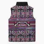 Maori Matariki Sleeveless Puffer Jacket Pink Galaxy Aesthetic Koru Art