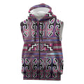 Maori Matariki Sleeveless Zip Hoodie Pink Galaxy Aesthetic Koru Art