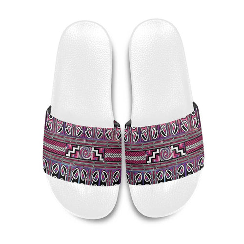 Maori Matariki Slide Sandals Pink Galaxy Aesthetic Koru Art