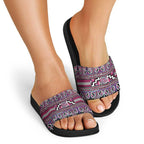 Maori Matariki Slide Sandals Pink Galaxy Aesthetic Koru Art