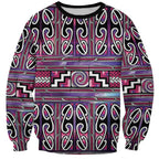 Maori Matariki Sweatshirt Pink Galaxy Aesthetic Koru Art