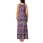 Maori Matariki Tank Maxi Dress Pink Galaxy Aesthetic Koru Art