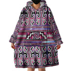 Maori Matariki Wearable Blanket Hoodie Pink Galaxy Aesthetic Koru Art