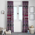 Maori Matariki Window Curtain Pink Galaxy Aesthetic Koru Art