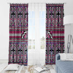 Maori Matariki Window Curtain Pink Galaxy Aesthetic Koru Art