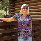Maori Matariki Women Polo Shirt Pink Galaxy Aesthetic Koru Art