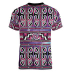 Maori Matariki Women V-Neck T-Shirt Pink Galaxy Aesthetic Koru Art